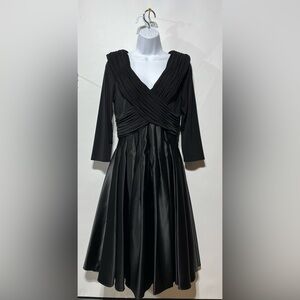 Eliza J Elegant Black Fit And Flare Cocktail Dress‎ Womens Size 10